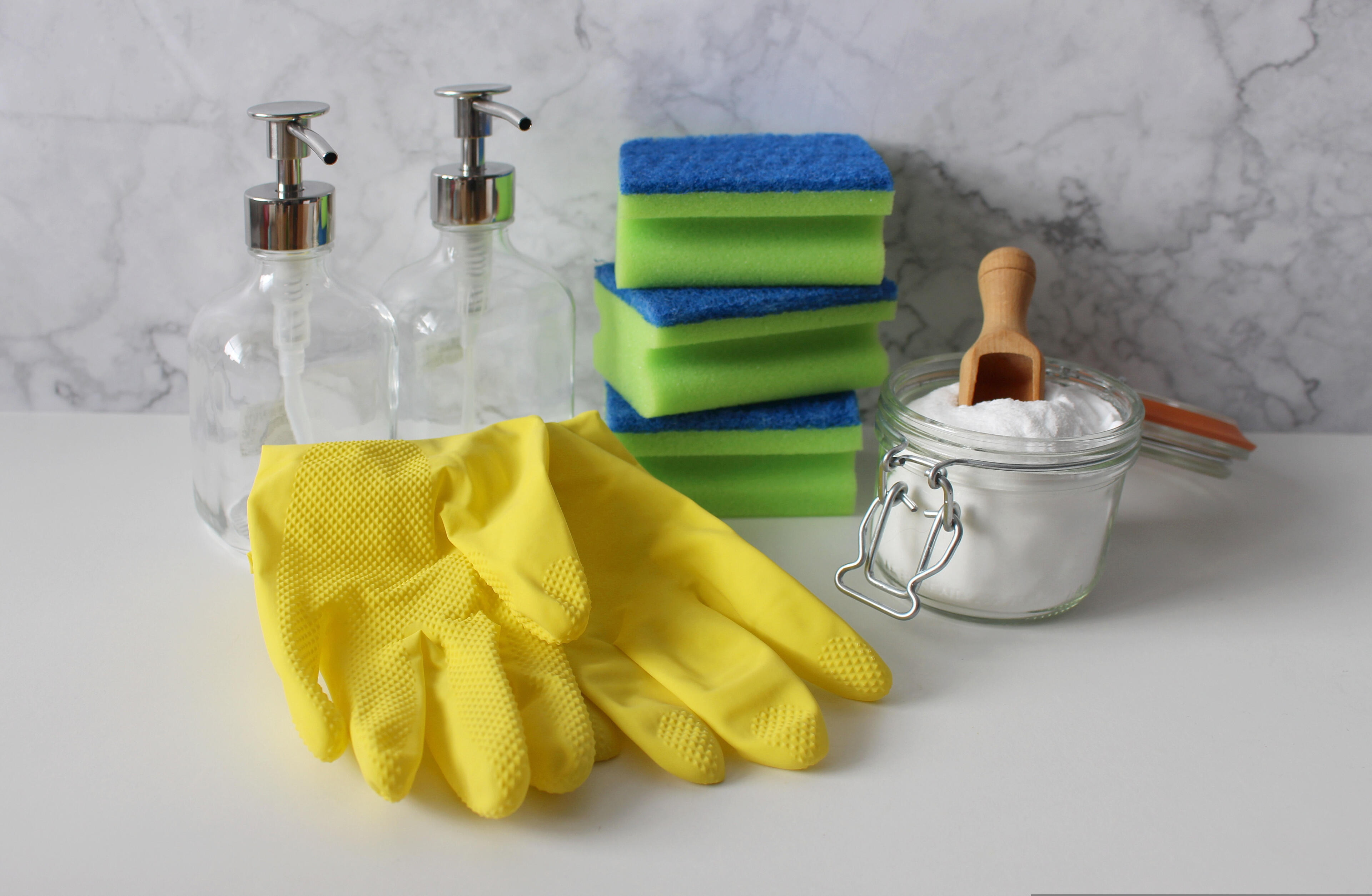 Standard Home Cleaning Cleaning supplies used for professional standard home cleaning in San Diego.